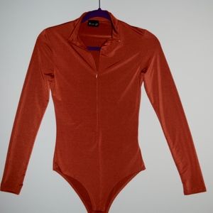 Long Sleeve Bodysuit - Rust
